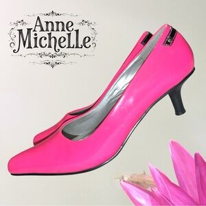 Anne Michelle Pink Women's 2” kitten Heels